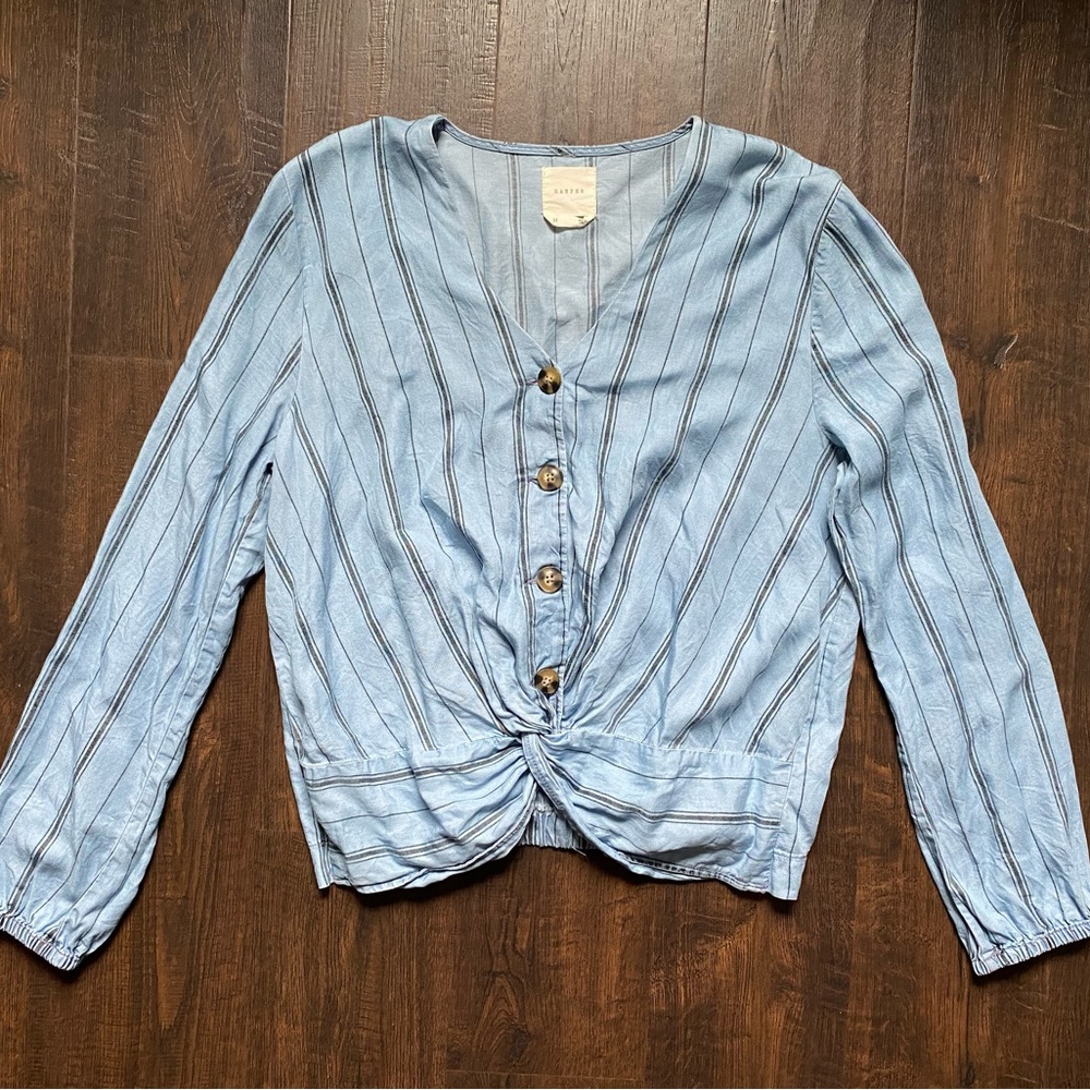 HARPER Boutique Style Women’s Top Blouse Shirt with Buttons Long Sleeve Medium - Picture 10 of 10